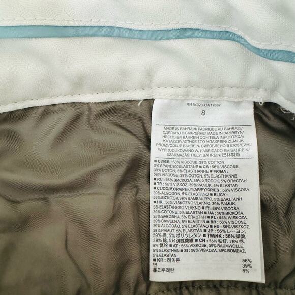 Banana Republic Cotton Twill Taupe Khaki Jackson Fit Pants Size 8 - Picture 7 of 10